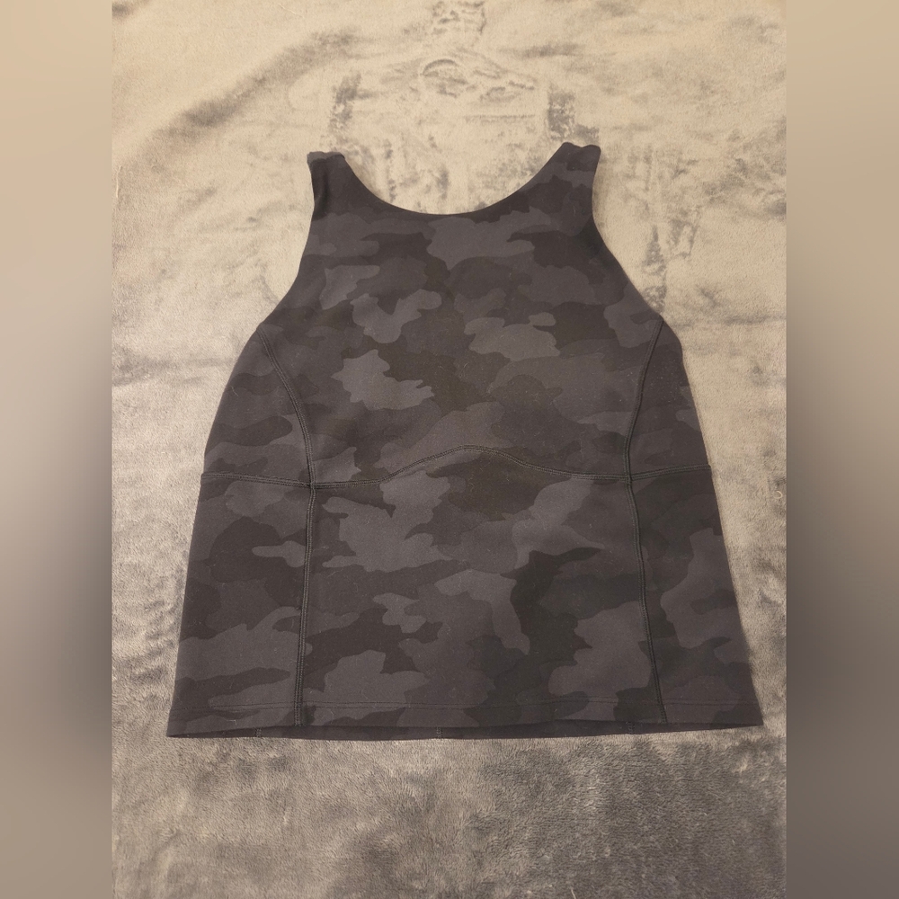 lulemon Key to Balance tank top. Size 8. Color is 365 Heritage Camo Deep Coal Mu